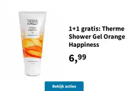 Plein.nl 1+1 gratis: Therme Shower Gel Orange Happiness aanbieding