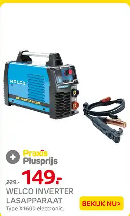 Praxis Welco inverter lasapparaat aanbieding
