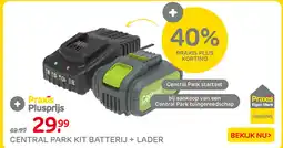 Praxis Central park kit batterij + lader aanbieding