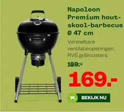 Welkoop Napoleon Premium hout- skool-barbecue Ø 47 cm aanbieding