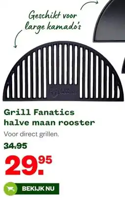Welkoop Grill Fanatics halve maan rooster aanbieding