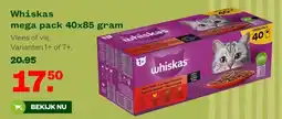 Welkoop Whiskas mega pack 40x85 gram aanbieding