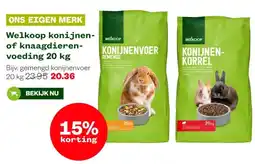 Welkoop Welkoop konijnen- of knaagdieren- voeding 20 kg aanbieding