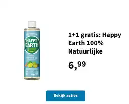 Plein.nl 1+1 gratis: Happy Earth 100% Natuurlijke aanbieding