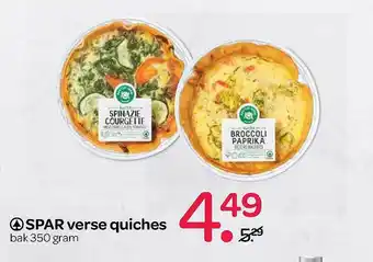 Spar Spar Verse Quiches 350gram aanbieding