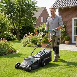 Action Accugrasmaaier 20V met opvangbak aanbieding