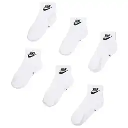 Foot Locker Nike 3 Pack Ankle Sokken Unisex - Wit - Maat 34 - 38 aanbieding