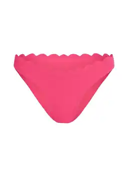 Hunkemoller Hunkemöller Hoog uitgesneden Bikinibroekje Scallop Roze aanbieding