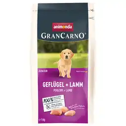 Zooplus 1 kg + 1 kg gratis! Animonda Grancarno droogvoer voor honden 2 kg. - Junior Gevogelte + Lam 2 x 1 kg aanbieding