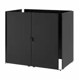 IKEA Zwarte grillskÄr kast met twee deuren, staal aanbieding