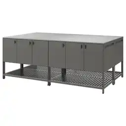 IKEA BÅtskÄr Buitenkeukeneiland, donkergrijs, 240x120 cm aanbieding