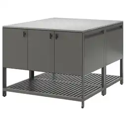 IKEA BÅtskÄr Buitenkeukeneiland, donkergrijs, 120x120 cm aanbieding
