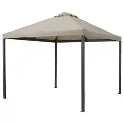 IKEA HimmelsÖ beige tuinhuisje. Vierkante luifel op 4 palen. Schaduw voor terras aanbieding