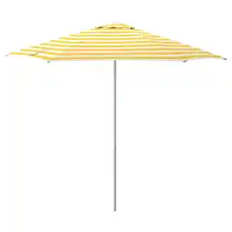 IKEA HÖgÖn Parasol, ecru heldergeel/gestreept, 270 cm aanbieding