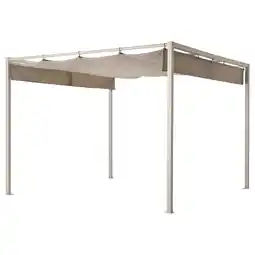 IKEA Hammaron beige pergola: moderne buitenluifel met beige stof, stevig stalen frame, zonwering aanbieding