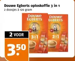 Poiesz Douwe Egberts oploskoffie 3 in 1 aanbieding