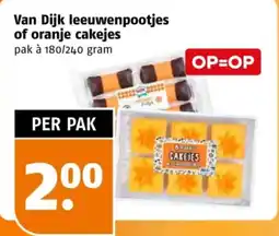 Poiesz Van Dijk leeuwenpootjes of oranje cakejes aanbieding