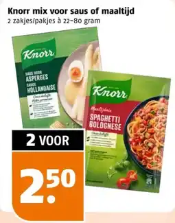 Poiesz Knorr mix voor saus of maaltijd aanbieding