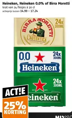 Poiesz Heineken, Heineken 0,0% of Birra Moretti aanbieding
