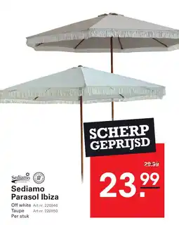 Sligro Sediamo Parasol Ibiza aanbieding