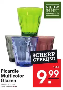 Sligro Picardie Multicolor Glazen aanbieding