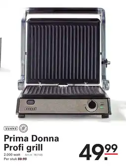 Sligro Prima Donna Profi grill aanbieding
