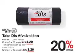 Sligro Take Dis Afvalzakken aanbieding