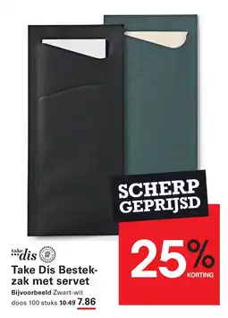 Sligro Take Dis Bestek zak met servet aanbieding