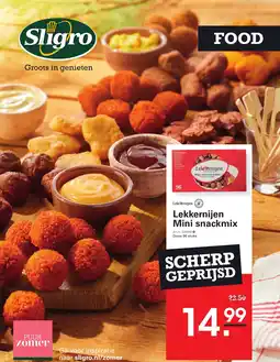 Sligro Lekkernijen Mini snackmix aanbieding