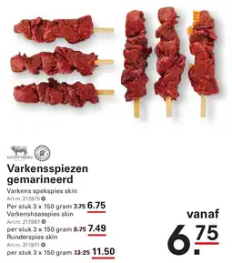 Sligro Varkensspiezen gemarineerd aanbieding
