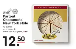 Sligro Partout cheesecake new york style aanbieding