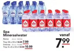 Sligro Spa Mineraalwater aanbieding