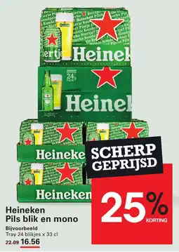 Sligro Heineken Pils blik en mono aanbieding