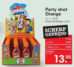 Sligro Party shot Orange aanbieding