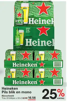 Sligro Heineken pils blik en mono aanbieding