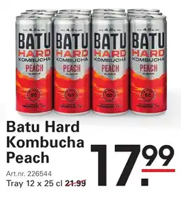 Sligro Batu Hard Kombucha Peach aanbieding