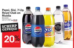Sligro Pepsi, Sisi, 7-Up, Royal Club en Rivella aanbieding