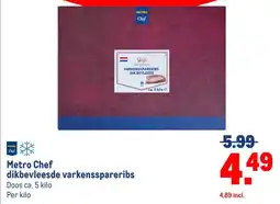 Makro Metro Chef dikbevleesde varkensspareribs aanbieding