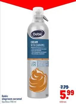 Makro Debic slagroom caramel aanbieding