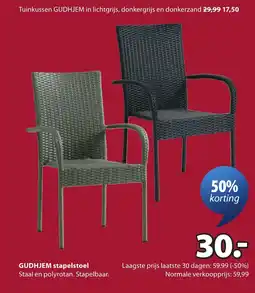Jysk Gudhjem stapelstoel aanbieding