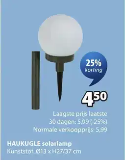 Jysk Haukugle solarlamp aanbieding