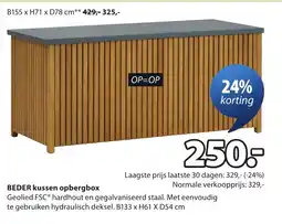 Jysk BEDER kussen opbergbox aanbieding