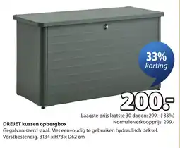 Jysk Drejet kussen opbergbox aanbieding