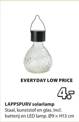 Jysk Lappspurv solarlamp aanbieding