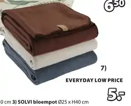 Jysk Daglilje fleeceplaid aanbieding