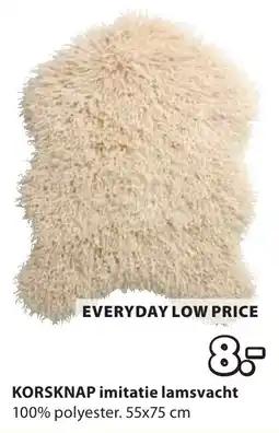 Jysk Korsknap imitatie lamsvacht aanbieding