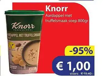 Die Grenze Knorr Aardappel Met Truffelsmaak Soep 800gram aanbieding