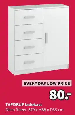 Jysk Tapdrup ladekast aanbieding