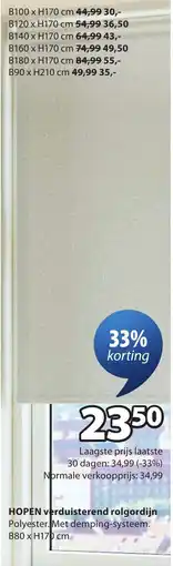 Jysk Hopen verduisterend rolgordijn aanbieding