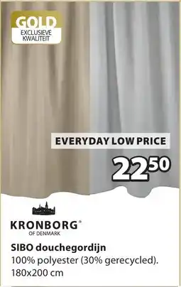 Jysk Kronborg Sibo douchegordijn aanbieding